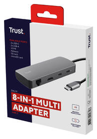 USB Hub Trust Dalyx 8v1 USB-C sivý

 obrázok produktu 9 z 16