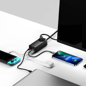 Nabíjačka do siete Baseus GaN3 Pro, 2x USB-C, 2x USB-A + AC 65W čierna

 obrázok produktu 6 z 16