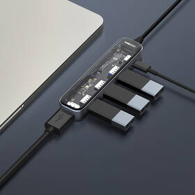 USB Hub Recci RH-20 5v1 USB-C hub čierny

 obrázok produktu 3 z 3