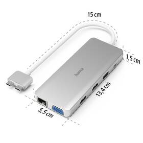 USB Hub Hama Connect2Mac, multiport, pro Apple MacBook Air a Pro 

 obrázok produktu 2 z 7
