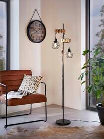 Stojacia lampa Eglo Townshend 5 čierna/drevená

 obrázok produktu 2 z 2