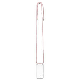 Kryt na mobil FIXED Pure Neck s ružovou šnúrkou na krk pre Apple iPhone 15 Plus priehľadný

 obrázok produktu 2 z 2