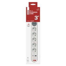 Kábel predlžovací EMOS 5Z 3M S VYP.1,5MM+USB A+C sivý/biely

 obrázok produktu 1 z 8