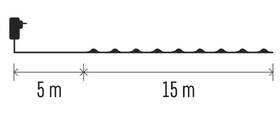 Vianočné osvetlenie EMOS 150 LED nano reťaz zelená, 15 m, vonkajšia aj vnútorná, studená biela, časovač 

 obrázok produktu 7 z 8