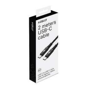 Kábel Celly USB-C/USB-C, opletený, 100 W, 2 m čierny

 obrázok produktu 2 z 2