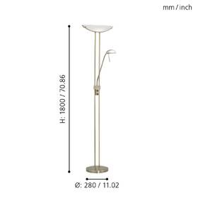 Stojacia lampa Eglo Baya bronzová

 obrázok produktu 2 z 4