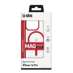 Kryt na mobil SBS Mag Frame s MagSafe na Apple iPhone 16 Pro červený

 obrázok produktu 1 z 2