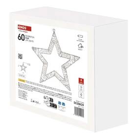 LED dekorácie EMOS 60 WINDOW STAR, 3AA, TIMER, WW priehľadná

 obrázok produktu 2 z 6