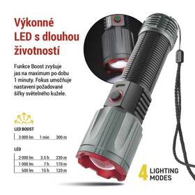 Lampáš EMOS LED NABÍJACIA KOVOVÁ VEĽKÁ 3000 lm, 5 000 mAh čierna

 obrázok produktu 3 z 8