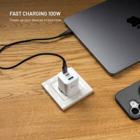 Nabíjačka do siete FIXED GAN Mini s 2 x USB-C / USB-A, 100W biela

 obrázok produktu 6 z 9