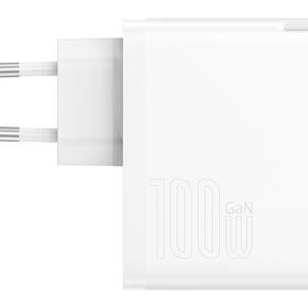 Nabíjačka do siete Baseus GaN5 Pro, USB-C + USB-A 100W biela

 obrázok produktu 3 z 10