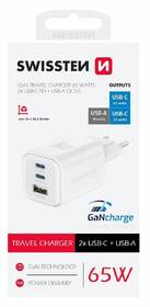 Nabíjačka do siete Swissten GAN 2x USB-C 65W PD + 1x USB-A 18W QC biela

 obrázok produktu 1 z 1