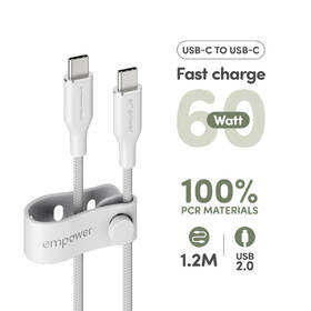 Kábel PanzerGlass empower USB-C/USB-C, 1,2m biely

 obrázok produktu 3 z 5