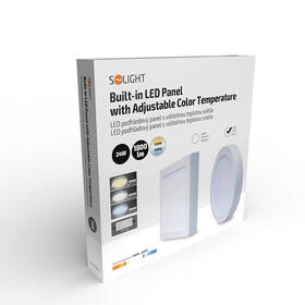 LED stropné svietidlo Solight CCT, prisadené, 24W, 1800lm, 3000K-6000K, okrúhle biele

 obrázok produktu 6 z 6
