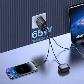 Nabíjačka do siete Baseus Cube Pro 65W, 2x USB-C, 1x USB čierna

 obrázok produktu 4 z 4