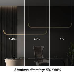 Závesné svietidlo IMMAX NEO PATTINI SMART, 160-280cm, 53W, 3640lm, Zigbee 3.0, TUYA zlaté

 obrázok produktu 4 z 6