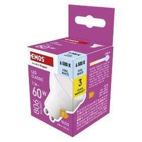 LED žiarovka EMOS Classic MR16, GU10, 7W, studená biela 

 obrázok produktu 3 z 3