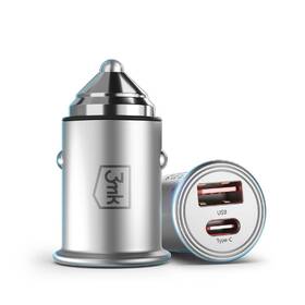 Adaptér do auta 3mk Hyper USB-C/USB-A 45W strieborný

 obrázok produktu 1 z 8