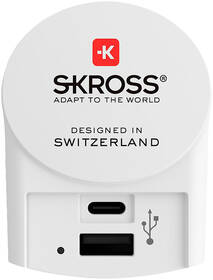 Cestovný adaptér SKROSS nabíjecí, USB-A, USB-C, EU, 27W 

 obrázok produktu 1 z 6