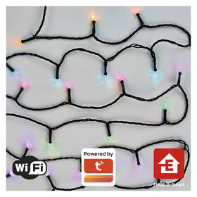 Vianočné osvetlenie EMOS GoSmart 80 LED reťaz, 8 m, vonkajšie aj vnútorné, RGB, časovač, Wi-Fi 

 obrázok produktu 1 z 8