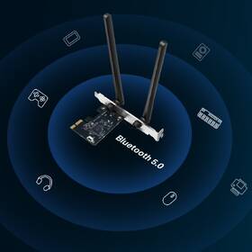 Sieťová karta Mercusys MA30E, AC1200 Wi-Fi Bluetooth PCIe čierna

 obrázok produktu 1 z 1