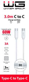 Kábel WG USB-C/USB-C, 60 W, 3 m biely

 obrázok produktu 2 z 2