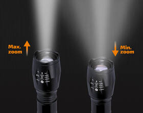 Lampáš Solight 300lm, Cree, fokus, Li-Ion, USB nabíjanie, power banka čierna

 obrázok produktu 4 z 4