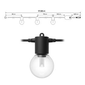 Párty osvetlenia Philips Festavia globe, Bluetooth, White and Color Ambiance, 14 m 

 obrázok produktu 2 z 10
