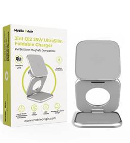 Bezdrôtová nabíjačka Mobile Origin 3in1 Qi2 25W UltraSlim PW36 strieborná

 obrázok produktu 10 z 11