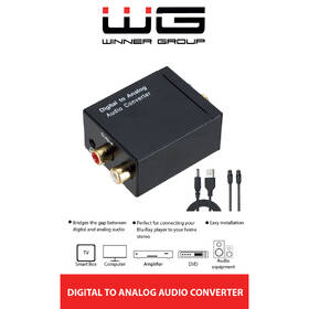 DAC prevodník WG digilátny signál na analóg RCA L/R 3,5 mm čierny

 obrázok produktu 5 z 5