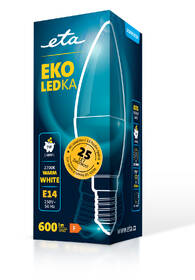 LED žiarovka ETA EKO LEDka sviečka 7W, E14, teplá biela 

 obrázok produktu 3 z 3