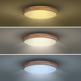 LED stropné svietidlo Solight Iron Oak, 48W, s diaľkovým ovládačom, 3360lm, 40cm, stmievanie, studená/neutrálna/teplá biela hnedé

 obrázok produktu 6 z 8