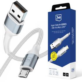 Kábel 3mk Hyper N-SERIES USB/Micro USB, 12W, 1m biely

 obrázok produktu 1 z 1