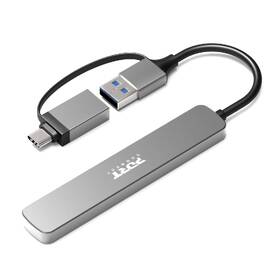 USB Hub PORT CONNECT USB-A/USB-C, 4x USB 3.0 strieborný

 obrázok produktu 1 z 7