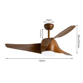LED stropné svietidlo IMMAX NEO LITE WAVE SMART LED s ventilátorom, 18W, Wi-Fi, TUYA hnedé

 obrázok produktu 6 z 8