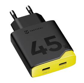 Nabíjačka do siete Tactical Minimi GaN 45W, 2×USB-C čierna/žltá

 obrázok produktu 1 z 5