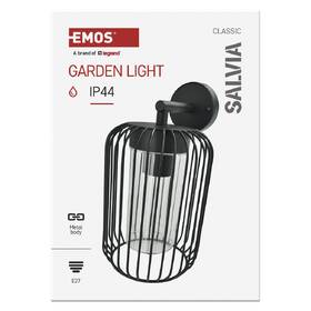 Nástenné svietidlo EMOS Salvia ZGD010P, zahradní, E27, IP44, MAX 15W čierne

 obrázok produktu 3 z 10