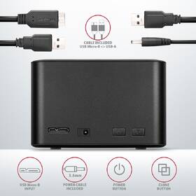 Dokovacia stanica Axagon Mini dock Dual 2.5" SSD/HDD strieborná

 obrázok produktu 7 z 8