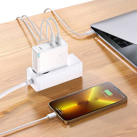 Nabíjačka do siete Baseus GaN5 Pro, USB-C + USB-A 100W biela

 obrázok produktu 8 z 10