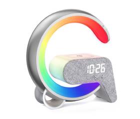 Stolná lampa IMMAX FLAMINGO, Qi nabíjanie, budík strieborná

 obrázok produktu 1 z 6