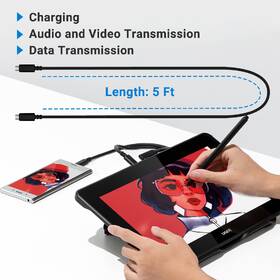 Kábel UGEE Drawing monitors USB-C čierne

 obrázok produktu 4 z 7