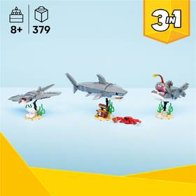 Stavebnica LEGO® Creator 3 v 1 31381 Divoký žralok a truhlica s pokladom 

 obrázok produktu 7 z 8