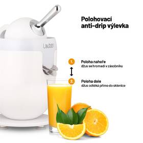 Lis na citrusy Lauben Electric Citrus Juicer 110WT biely

 obrázok produktu 8 z 16