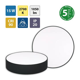 LED stropné svietidlo McLED Mold R15, 15W, 2700K čierne

 obrázok produktu 1 z 4