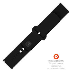 Remienok FIXED Silicone Sporty Strap s Quick Release 22mm čierny

 obrázok produktu 3 z 5