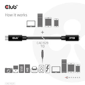 Kábel Club3D USB-C 60W, predlžovací, 2m čierny

 obrázok produktu 4 z 4