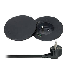 Zásuvka Solight 1z + USB A+C 3.4A + Wireless 10W otočné viečko, zabudovateľné, kábel 2m čierny

 obrázok produktu 3 z 7