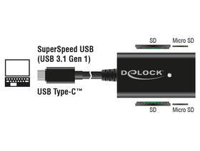 Čítačka pamäťových kariet DeLock USB-C/ SD, micro SD čierna

 obrázok produktu 1 z 2