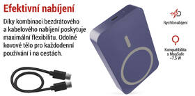 Powerbank EMOS WI 1046, 10 000 mAh, 20 W+Wireless modrý

 obrázok produktu 16 z 19