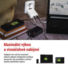Nabíjačka do siete EMOS GaN, 120W, 1x USB-A/3x USB-C biela

 obrázok produktu 8 z 14